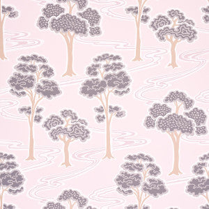 Tree River Blush 5009101 by Schumacher Wallpaper