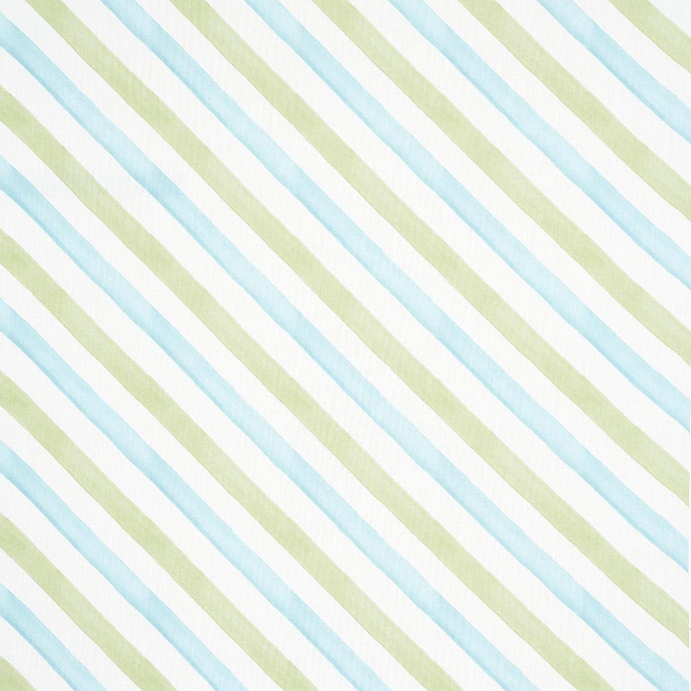 Seaside Stripe Indoor/Outdoor Kiwi 181261 by Schumacher Designer Fabric Isola Indoor/Outdoor 10.75" - Swanky Fabrics -