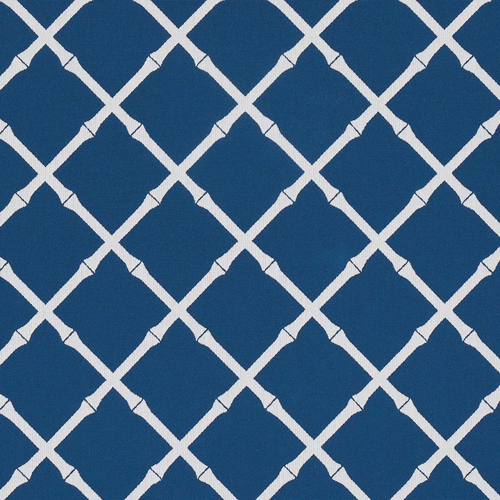 Bamboo Trellis Indoor/Outdoor Navy 82762 by Schumacher Fabric Swing Time Indoor/Outdoor 9.25" - Fabric Carolina -