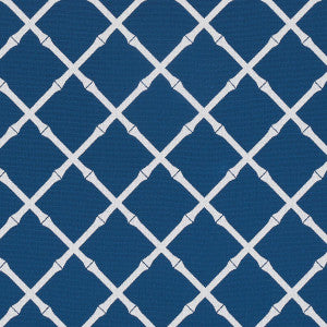 Bamboo Trellis Indoor/Outdoor Navy 82762 by Schumacher Fabric