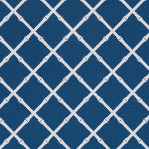 Bamboo Trellis Indoor/Outdoor Navy 82762 by Schumacher Fabric