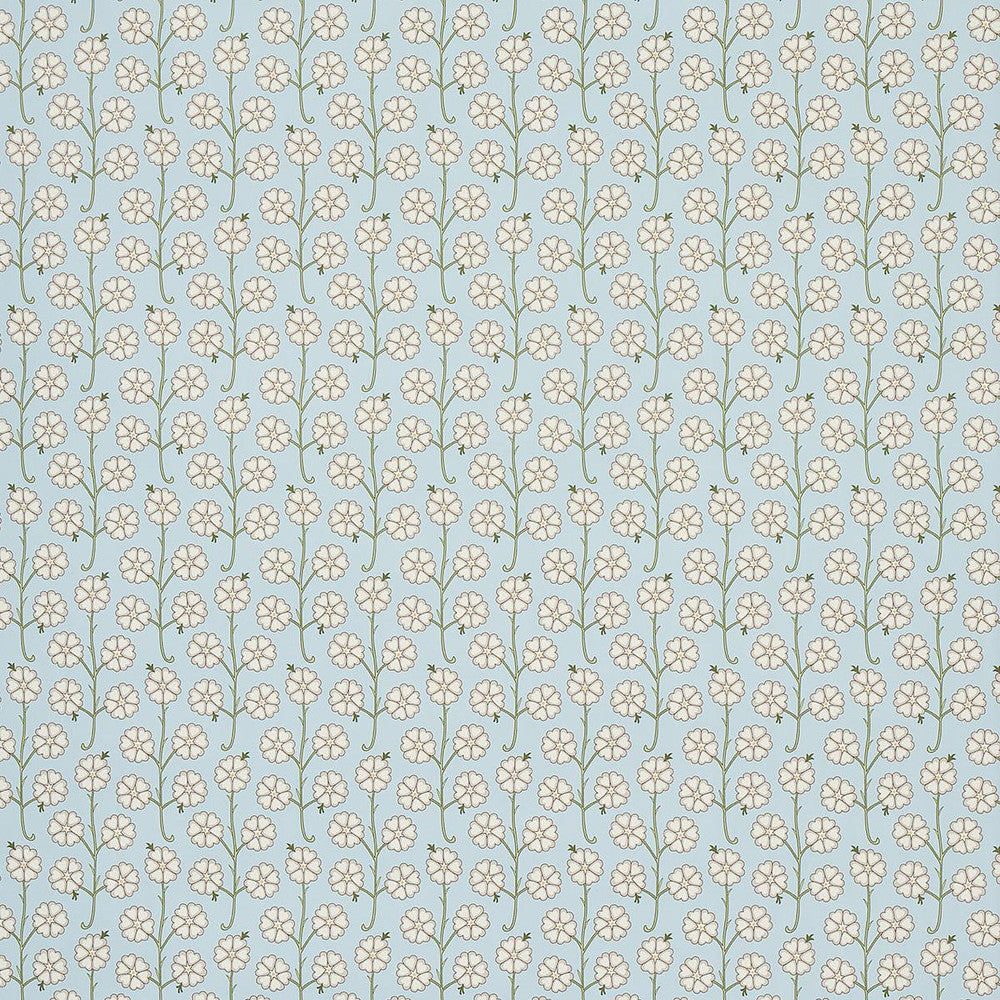 Gardenia Egg Blue 5014921 by Schumacher Wallpaper Neisha Crosland 4.0" - Fabric Carolina -