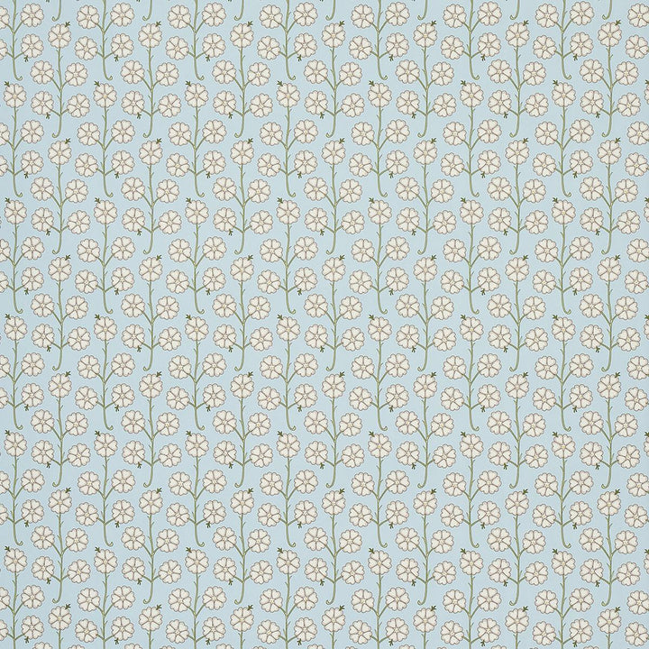 Gardenia Egg Blue 5014921 by Schumacher Wallpaper Neisha Crosland 4.0" - Fabric Carolina -