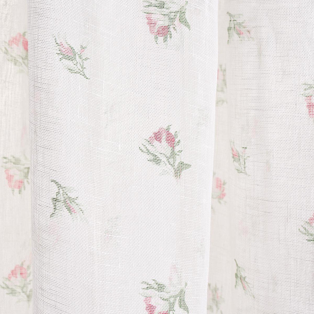 Margie Floral Sheer Rose 180830 by Schumacher Fabric New Old-Fashioned 9.25" - Fabric Carolina -