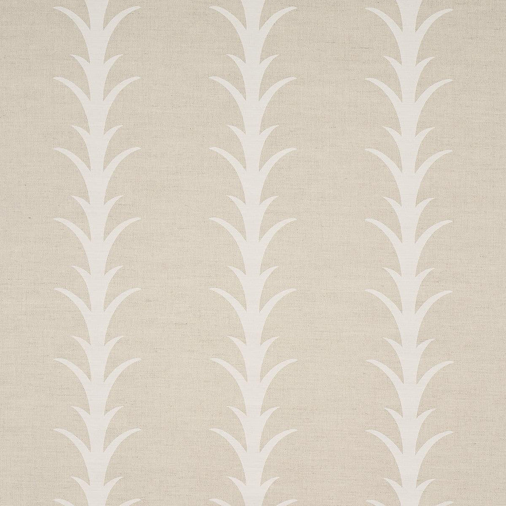 Acanthus Stripe Natural 177636 by Schumacher Designer Fabric Moon River 10.75" - Swanky Fabrics -