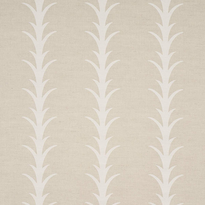 Acanthus Stripe Natural 177636 by Schumacher Designer Fabric Moon River 10.75" - Swanky Fabrics -