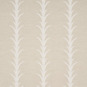 Acanthus Stripe Natural 177636 by Schumacher Fabric