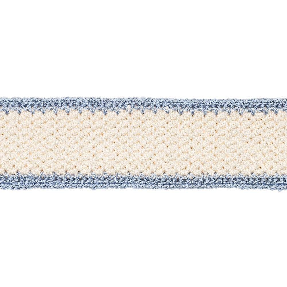Sylvia Crochet Tape Cornflower 82672 by Schumacher Designer Trim New Old-Fashioned - Swanky Fabrics -
