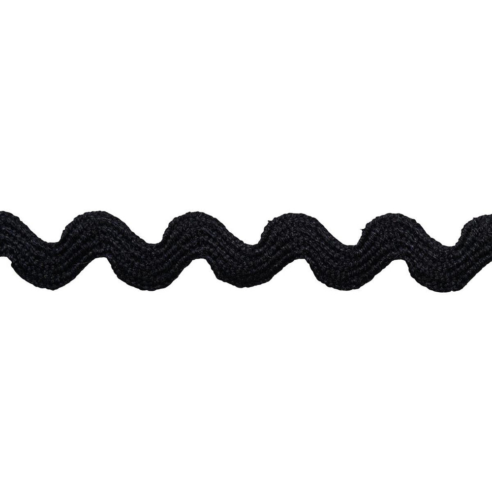 Ric Rac Tape Small Black 82704 by Schumacher Trim New Old-Fashioned - Fabric Carolina -