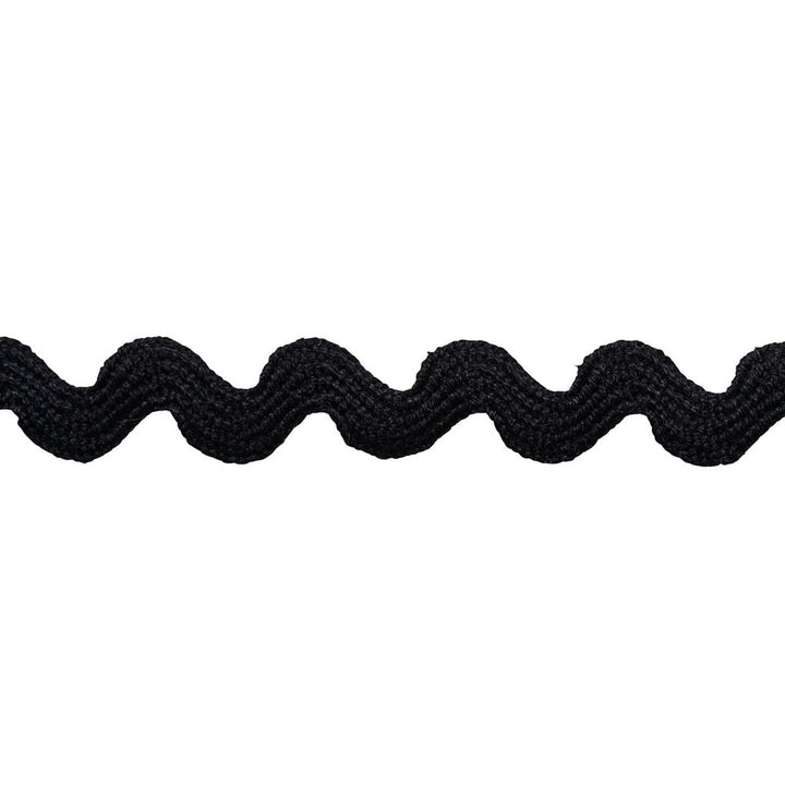 Ric Rac Tape Small Black 82704 by Schumacher Trim New Old-Fashioned - Fabric Carolina -
