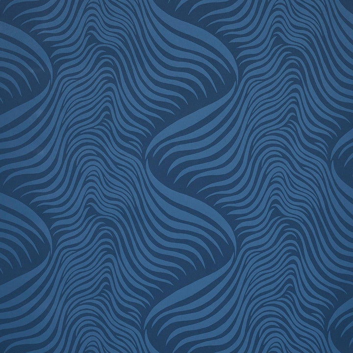 Sauvage Navy 5014152 by Schumacher Designer Wallpaper Moon River 13.5" - Swanky Fabrics -