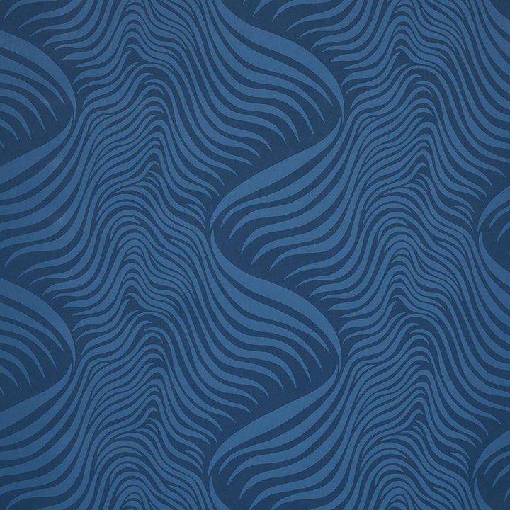 Sauvage Navy 5014152 by Schumacher Wallpaper Moon River 13.5" - Fabric Carolina -