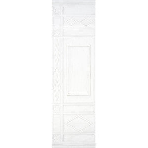 Swedish Manor Panel A White 5015170 by Schumacher Wallpaper