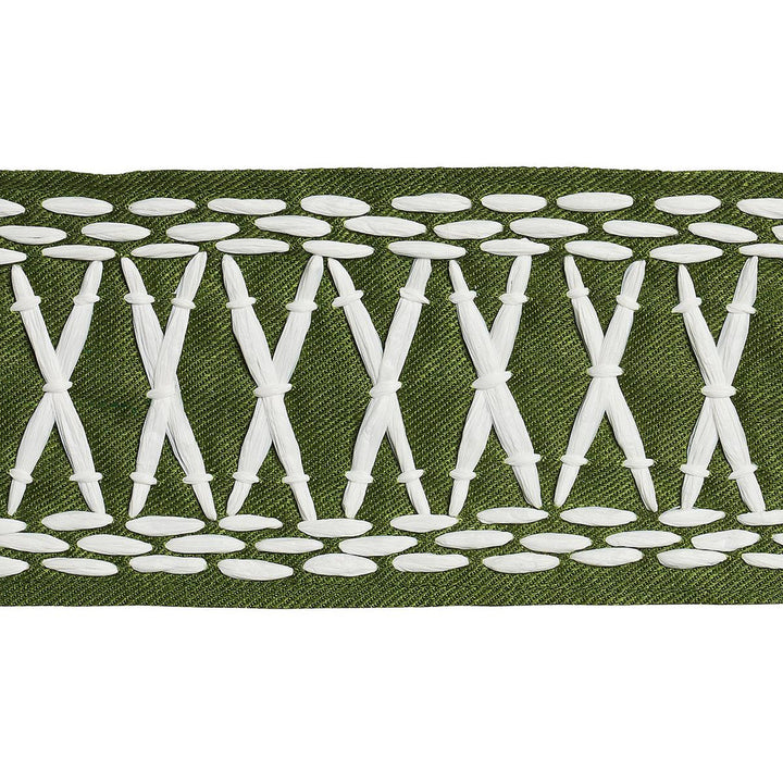 Tikki Tape Green 69306 by Schumacher Trim Mary Mcdonald 1.0" - Fabric Carolina -