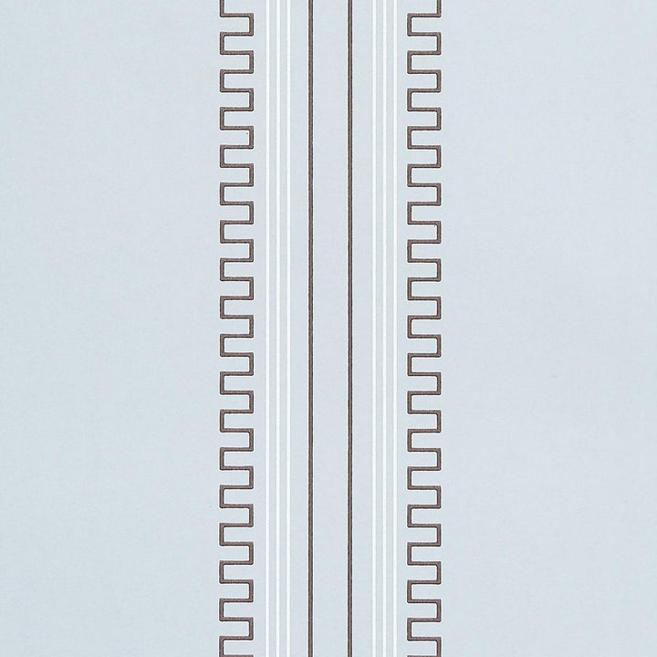 Greco Stripe Sky 5015140 by Schumacher Wallpaper Mary Mcdonald 27.0" - Fabric Carolina -