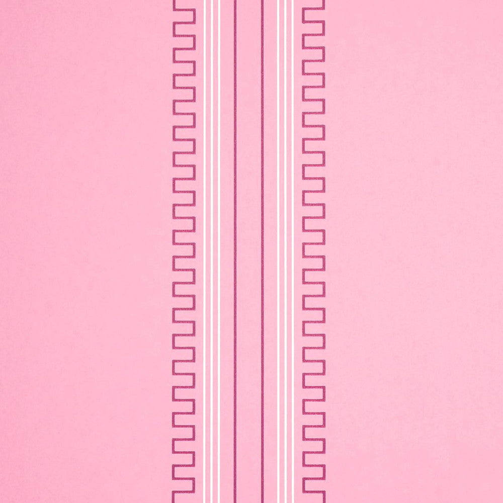 Greco Stripe Pink 5015144 by Schumacher Wallpaper Mary Mcdonald 27.0" - Fabric Carolina -