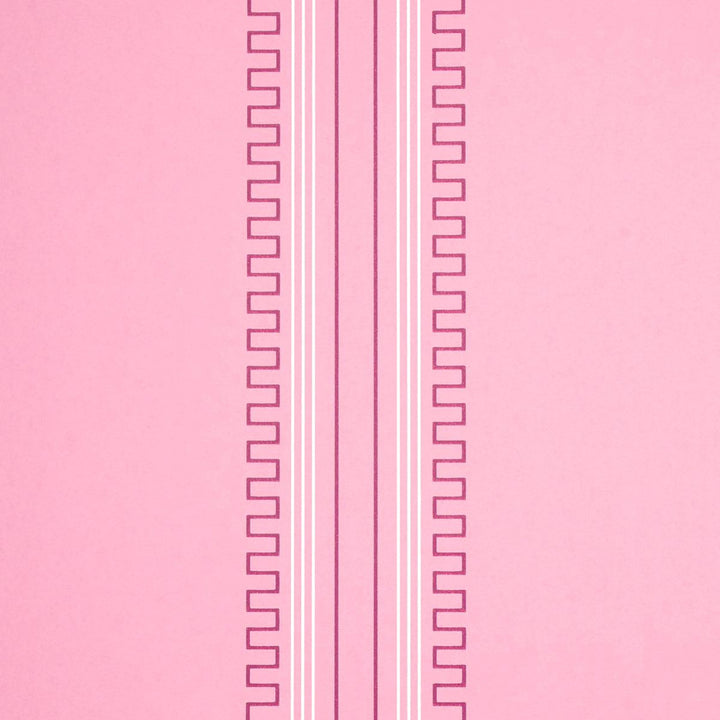 Greco Stripe Pink 5015144 by Schumacher Wallpaper Mary Mcdonald 27.0" - Fabric Carolina -