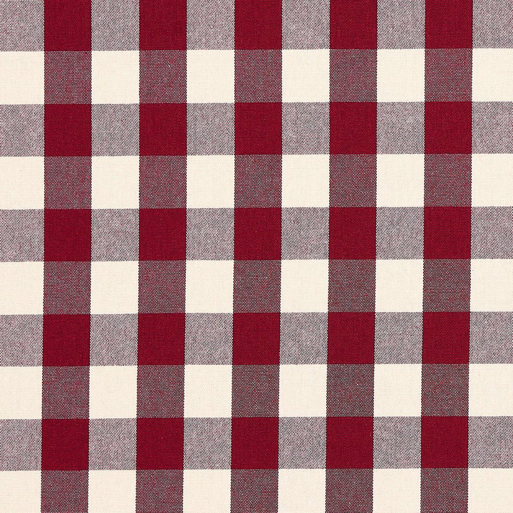 Dutton Buffalo Check Crimson 82943 by Schumacher Fabric Luxe Lodge 27.5" - Fabric Carolina -