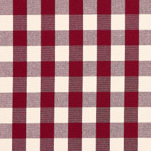 Dutton Buffalo Check Crimson 82943 by Schumacher Fabric