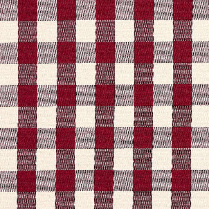 Dutton Buffalo Check Crimson 82943 by Schumacher Designer Fabric Luxe Lodge 27.5" - Swanky Fabrics -