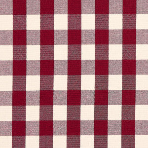 Dutton Buffalo Check Crimson 82943 by Schumacher Fabric