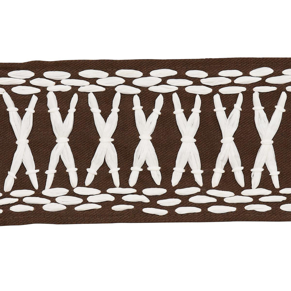 Tikki Tape Brown 69307 by Schumacher Trim Mary Mcdonald 1.0" - Fabric Carolina -