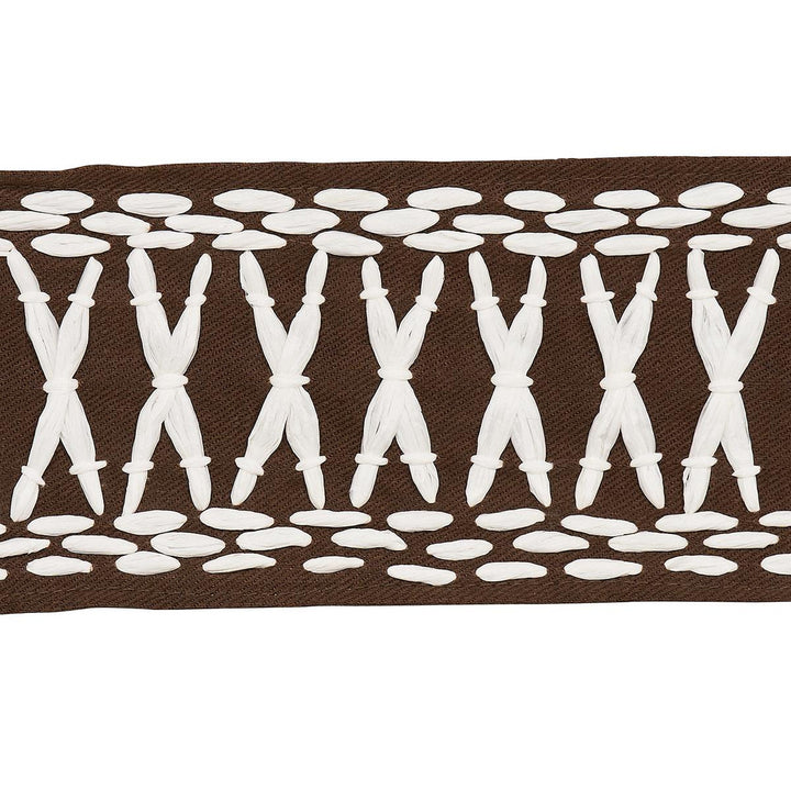 Tikki Tape Brown 69307 by Schumacher Trim Mary Mcdonald 1.0" - Fabric Carolina -