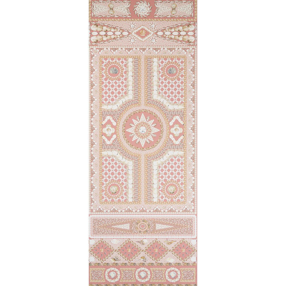 Shell Grotto Panel A Coral 5015166 by Schumacher Wallpaper Mary Mcdonald 54.0" - Fabric Carolina -