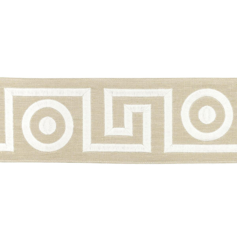 Plato Tape Neutral 181251 by Schumacher Designer Trim Mary Mcdonald 4.62" - Swanky Fabrics -