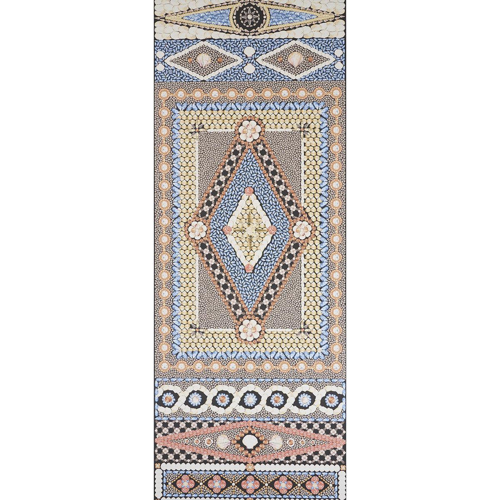 Shell Grotto Panel B Onyx Multi 5015162 by Schumacher Wallpaper Mary Mcdonald 54.0" - Fabric Carolina -
