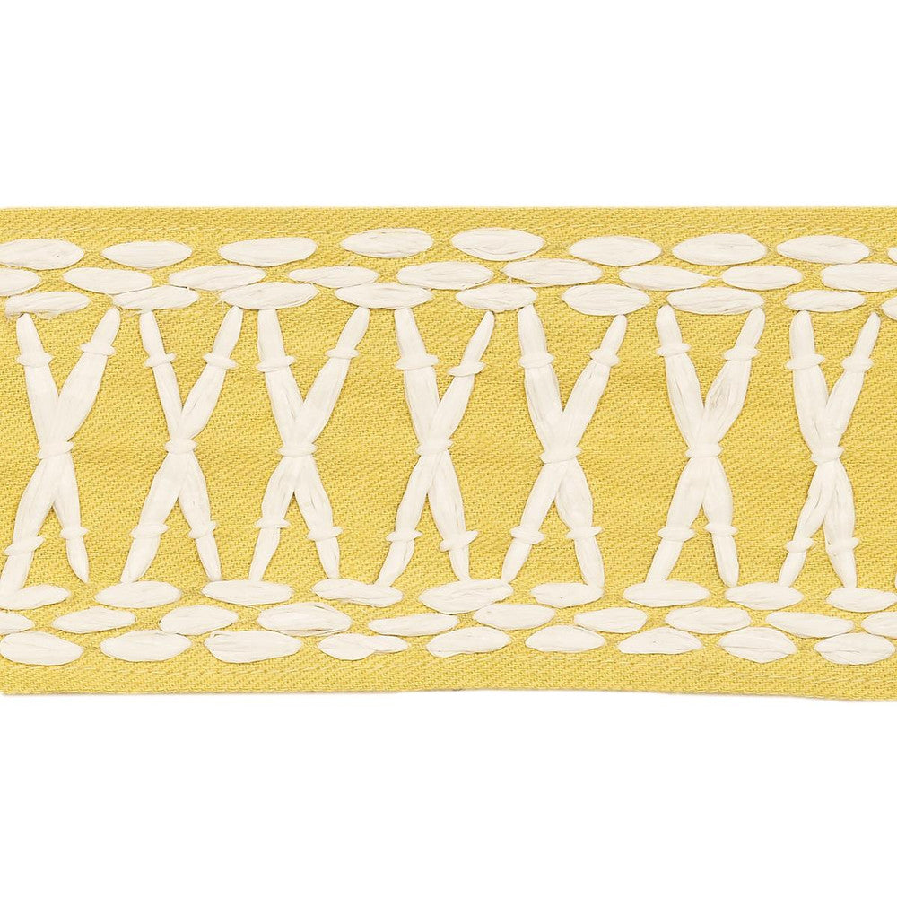 Tikki Tape Yellow 69308 by Schumacher Trim Mary Mcdonald 1.0" - Fabric Carolina -