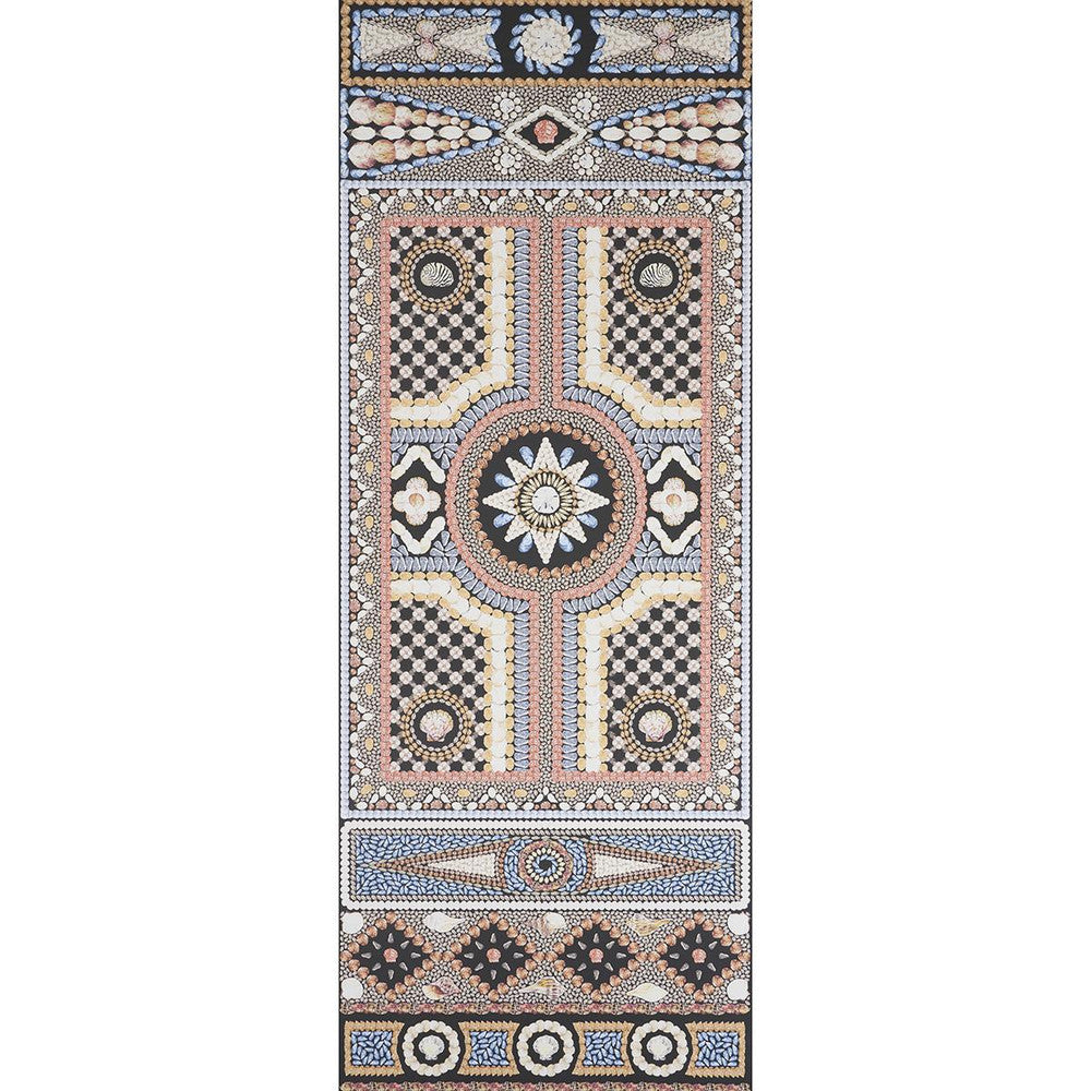 Shell Grotto Panel A Onyx Multi 5015160 by Schumacher Wallpaper Mary Mcdonald 54.0" - Fabric Carolina -