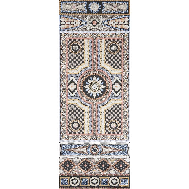Shell Grotto Panel A Onyx Multi 5015160 by Schumacher Wallpaper Mary Mcdonald 54.0" - Fabric Carolina -