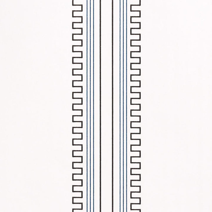 Greco Stripe Ivory 5015143 by Schumacher Designer Wallpaper Mary Mcdonald 27.0" - Swanky Fabrics -