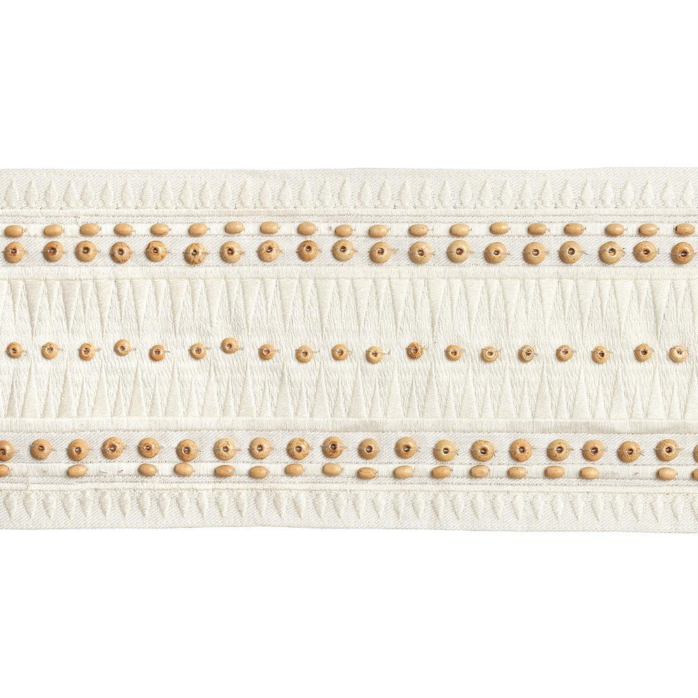 Tahiti Tape Ivory 69312 by Schumacher Designer Trim Mary Mcdonald - Swanky Fabrics -