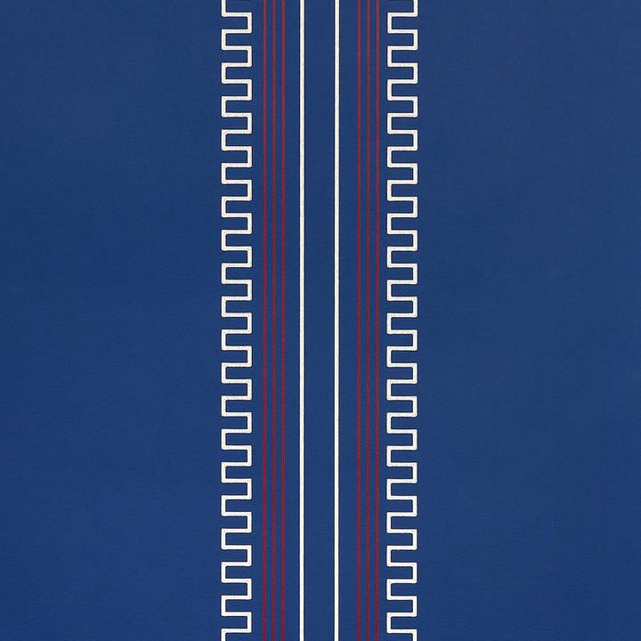 Greco Stripe Navy 5015141 by Schumacher Wallpaper Mary Mcdonald 27.0" - Fabric Carolina -