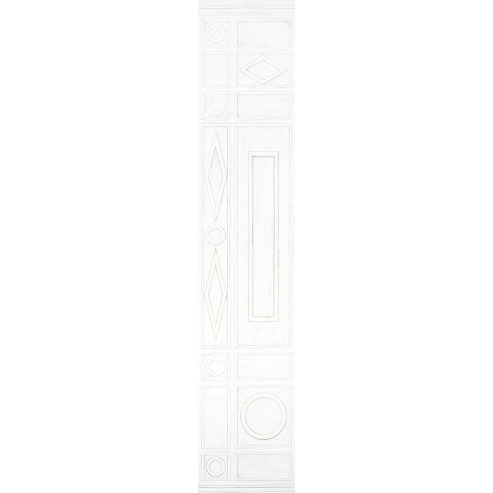 Swedish Manor Panel B White 5015171 by Schumacher Wallpaper Mary Mcdonald 27.0" - Fabric Carolina -