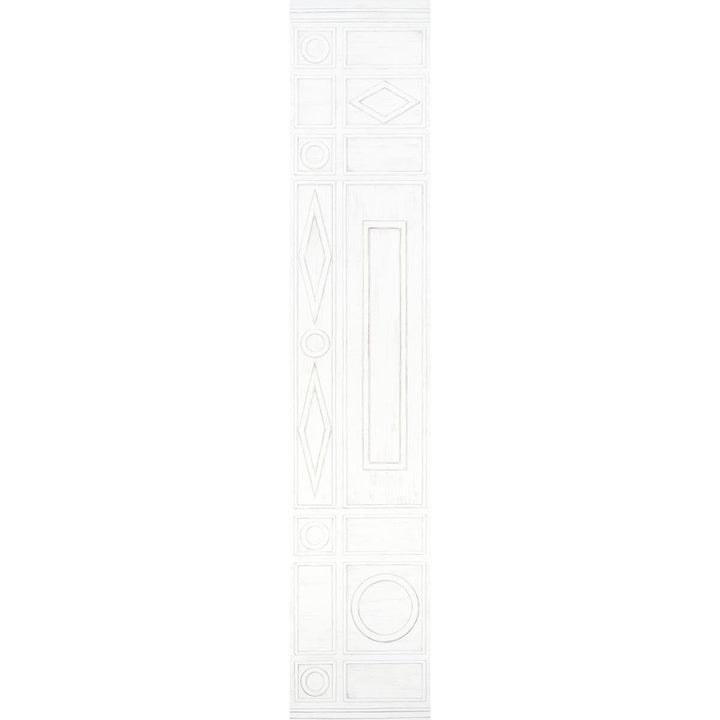 Swedish Manor Panel B White 5015171 by Schumacher Wallpaper Mary Mcdonald 27.0" - Fabric Carolina -