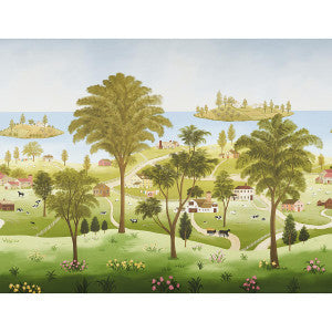 Eaton'S Landscape Document 5014850 by Schumacher Wallpaper
