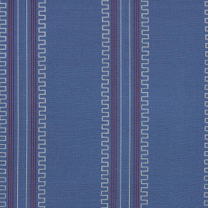 Greco Stripe Navy 83231 by Schumacher Fabric