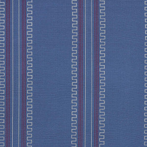 Greco Stripe Navy 83231 by Schumacher Fabric