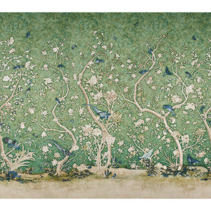 Les Oiseaux Jade 5015152 by Schumacher Wallpaper
