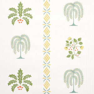 Willard House Stencil Green 5014841 by Schumacher Wallpaper