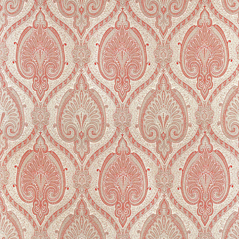 Odalisque Cinnabar 68922 by Schumacher Fabric 125TH ANNIVERSARY WOOL 80% POLYESTER 20% ITALY MARTINDALE 8,000 </p><p>Repeat: Horizontal: 26" (66CM) and Vertical: 39 3/4" (101CM) 52 - Fabric Carolina -
