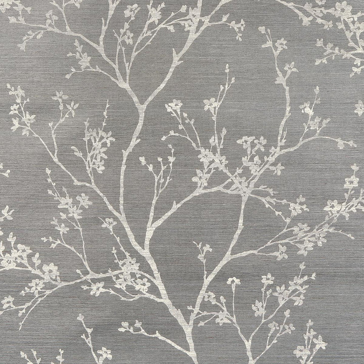 Twiggy Sisal Charcoal 5008295 by Schumacher Wallpaper Moon River 32.5" - Fabric Carolina -