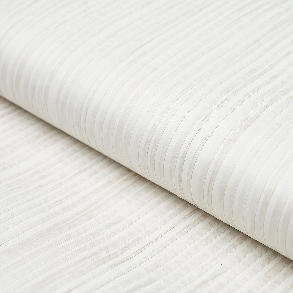 Paper Stripe White 5012980 by Schumacher Wallpaper Textured Wallcoverings & Printed Grasscloths - Fabric Carolina -