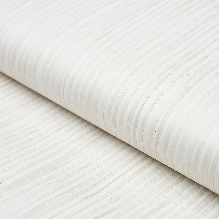 Paper Stripe White 5012980 by Schumacher Wallpaper Textured Wallcoverings & Printed Grasscloths - Fabric Carolina -