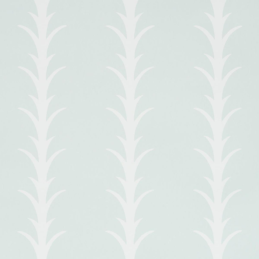 Acanthus Stripe Ivory On Mineral 5014770 by Schumacher Wallpaper Moon River 10.75" - Fabric Carolina -