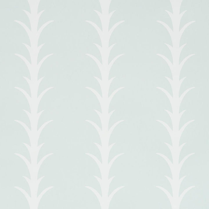 Acanthus Stripe Ivory On Mineral 5014770 by Schumacher Wallpaper Moon River 10.75" - Fabric Carolina -