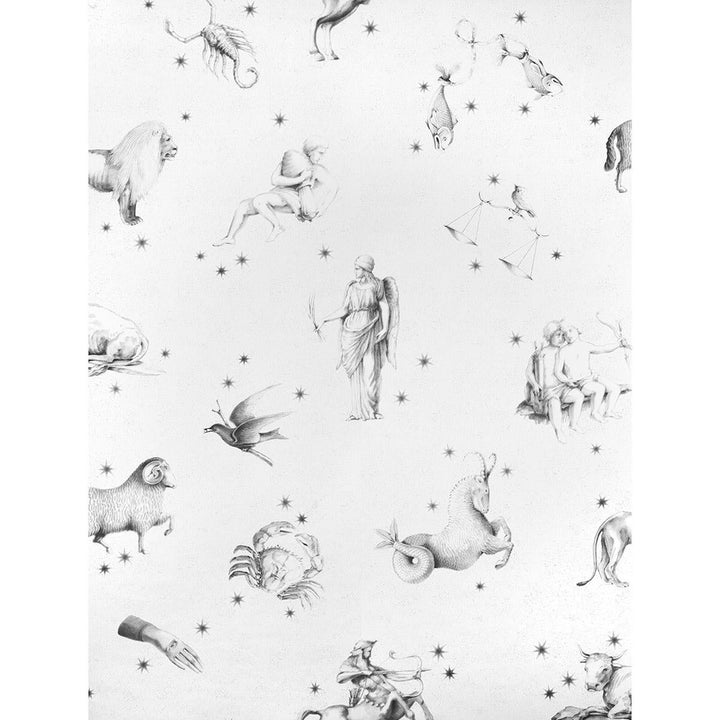 Pilar Grisaille 5015110 by Schumacher Wallpaper Charlap Hyman & Herrero 108.0" - Fabric Carolina -